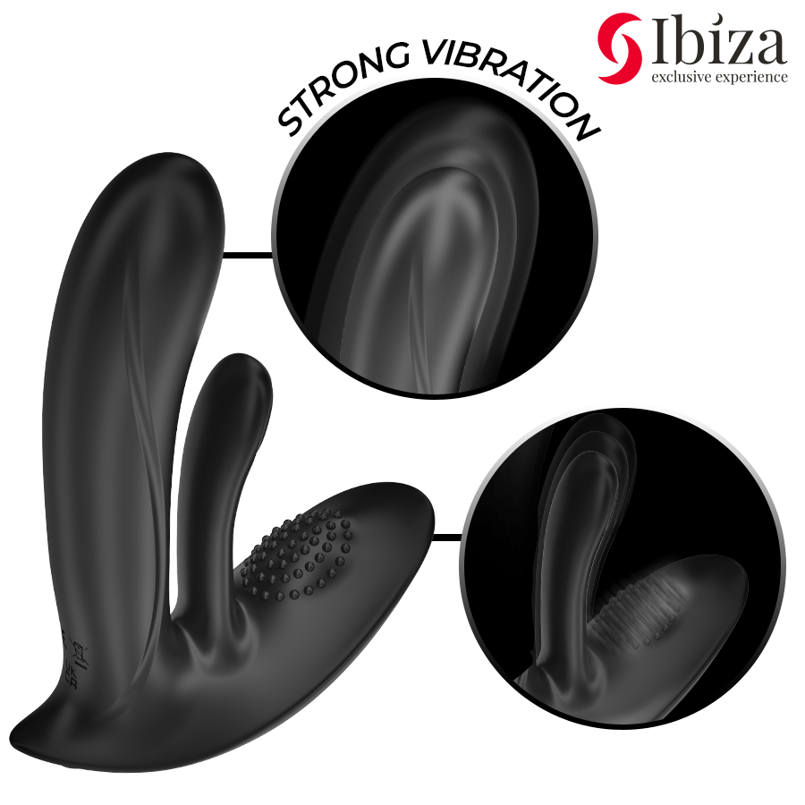 IBIZA - Bærbar vibrator for G-punkt og klitoris med fjernkontroll