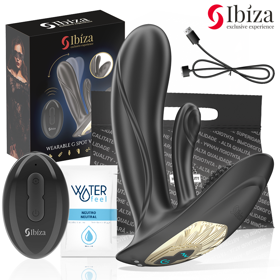 IBIZA - Bærbar vibrator for G-punkt og klitoris med fjernkontroll
