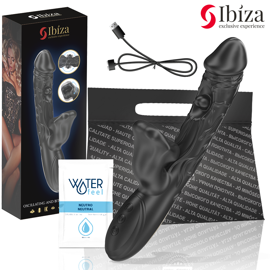 IBIZA - Vibrator og klitorisstimulator med bite- og rotasjonseffekt