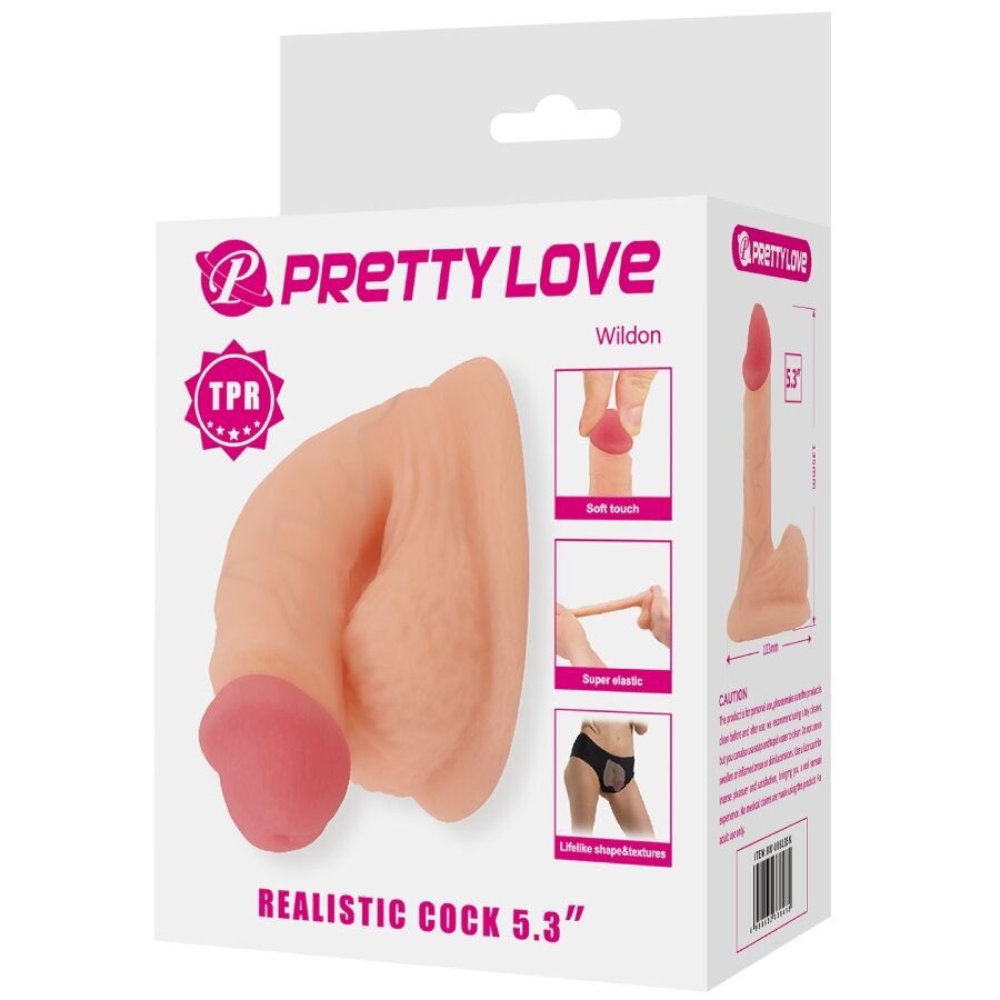 PRETTY LOVE - Wildon Realistisk Dildo med Sugekopp 10 cm