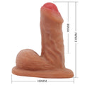 PRETTY LOVE - Warnell Realistisk Dildo med Sugekopp 9,5 cm