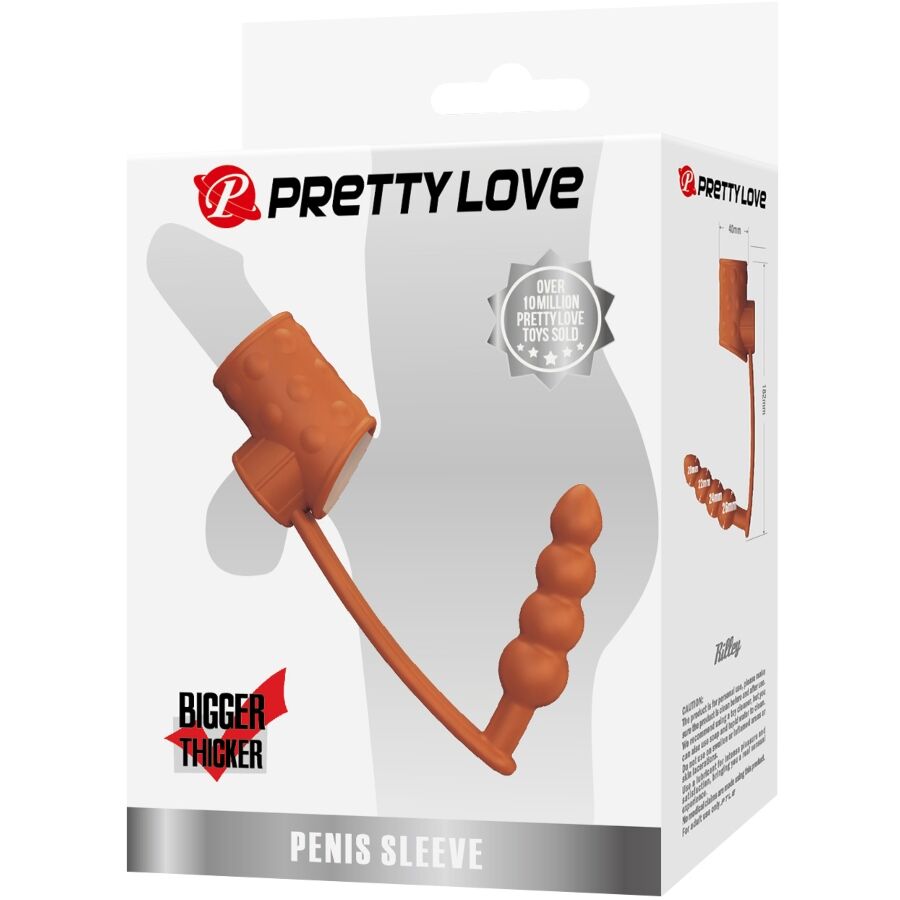 PRETTY LOVE - Penisring med Analplugg Hudfarge