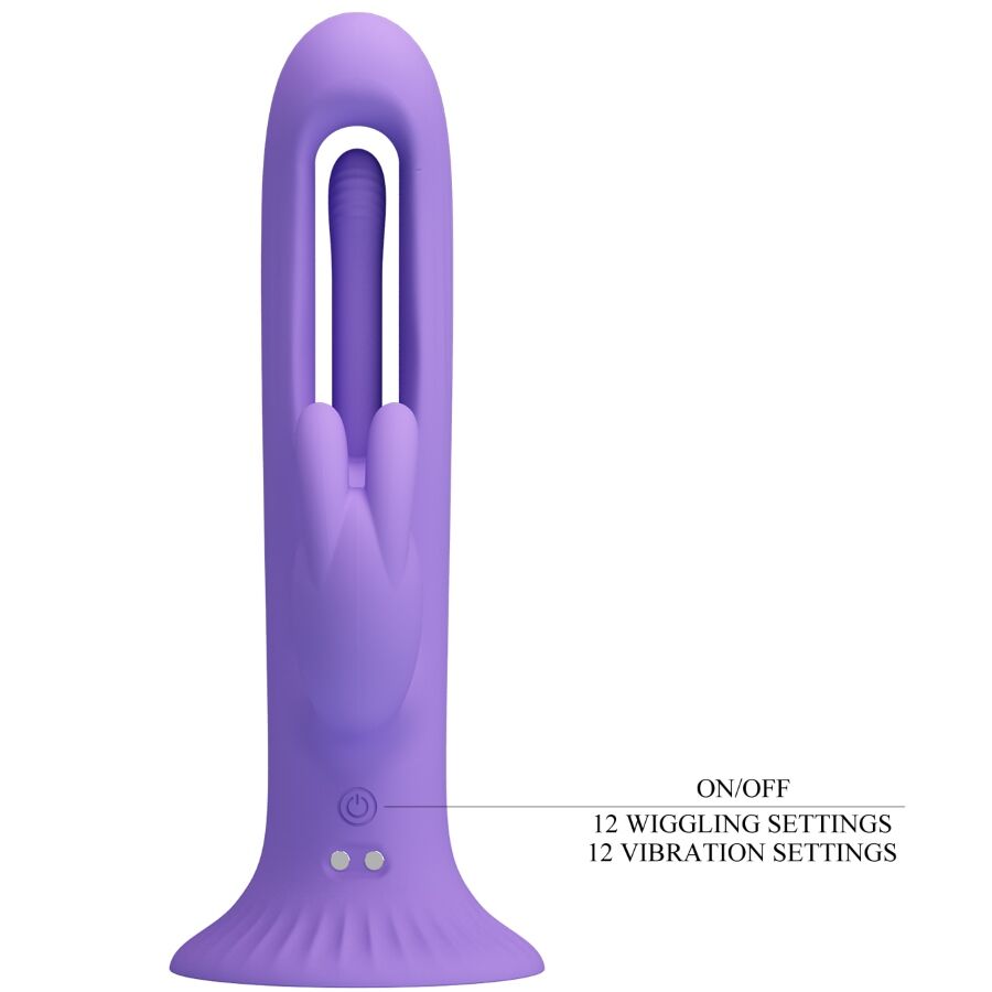 PRETTY LOVE - Killmoulis Rabbitvibrator med Tunge 12 Moduser