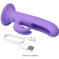 PRETTY LOVE - Killmoulis Rabbitvibrator med Tunge 12 Moduser