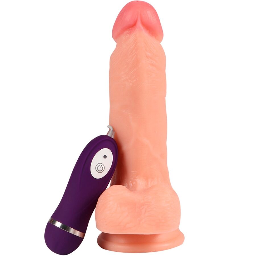 SHEQU - Iron Dragon Vibrerende dildo med fjernkontroll 17,5 cm