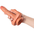 SHEQU - Julian Dildo og klitorisstimulator med vibrasjon og fjernkontroll 16 cm