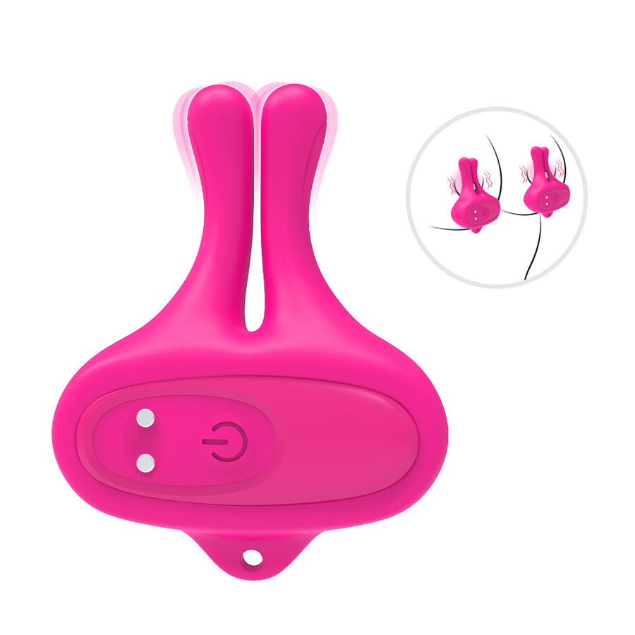 ARMONY - Magnetiske brystklemmer med vibrasjon Rabbit-form