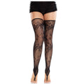 LEG AVENUE - Blomstrete Blondestrømper uten Fot
