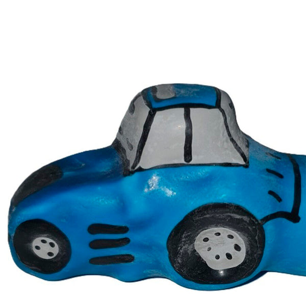 CONDOMERIE - Håndmalt novelty-kondom Traktor Blå XL