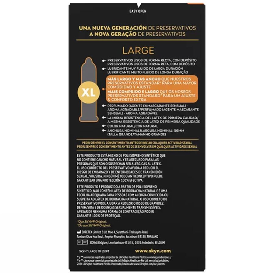 SKYN - Large Extra Adjustment Lateksfrie Kondomer 10 stk
