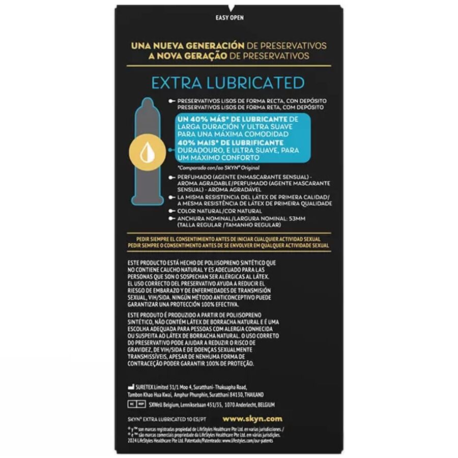 SKYN - Extra Lubricated Lateksfrie Kondomer 10 stk