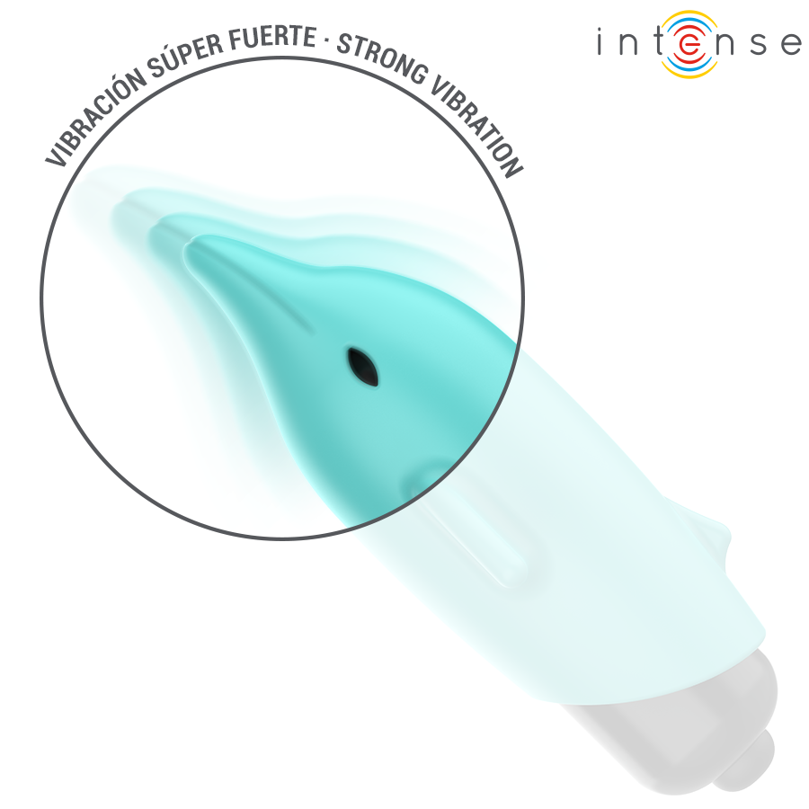 INTENSE - Echo Vibrerende Bullet Delfin Blå 8 x 4,7 cm