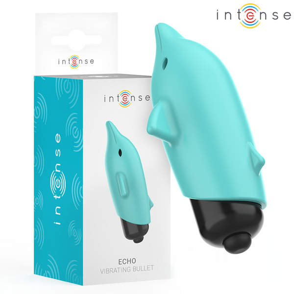 INTENSE - Echo Vibrerende Bullet Delfin Blå 8 x 4,7 cm