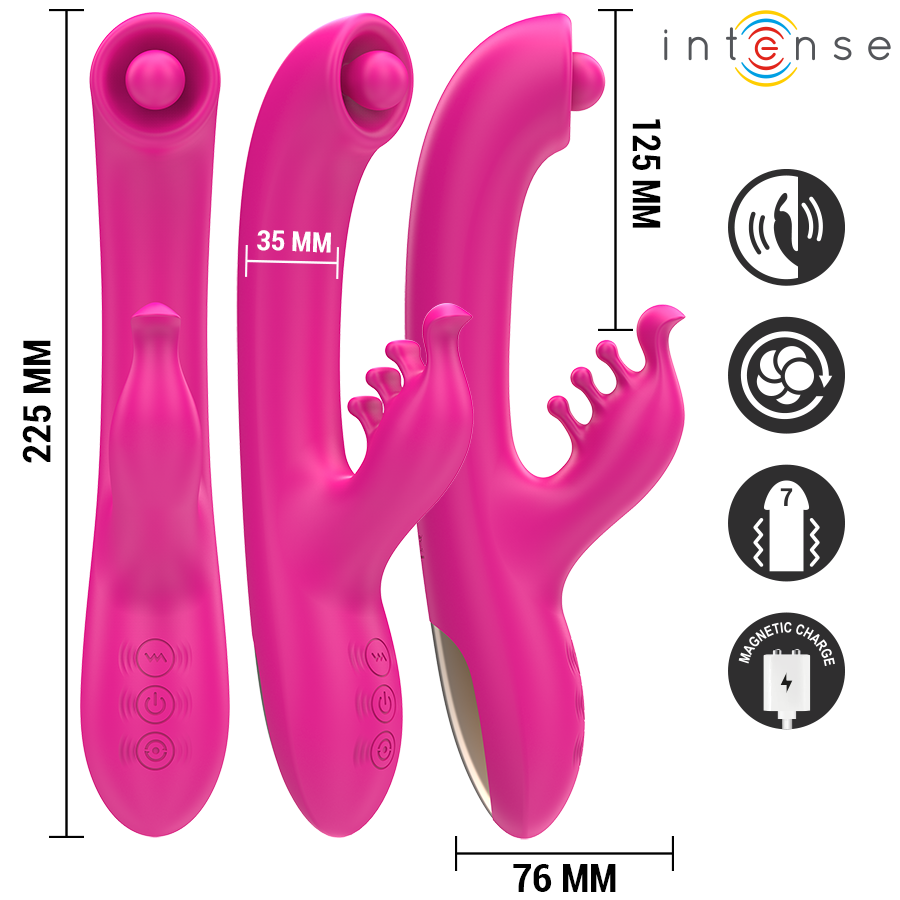 INTENSE - Christina Rabbitvibrator med rotasjon 22,5 cm