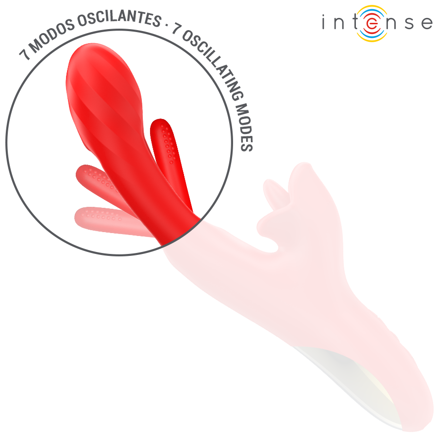 INTENSE - Jessica Multifunksjonsvibrator med klitorisstimulering 24,8 cm