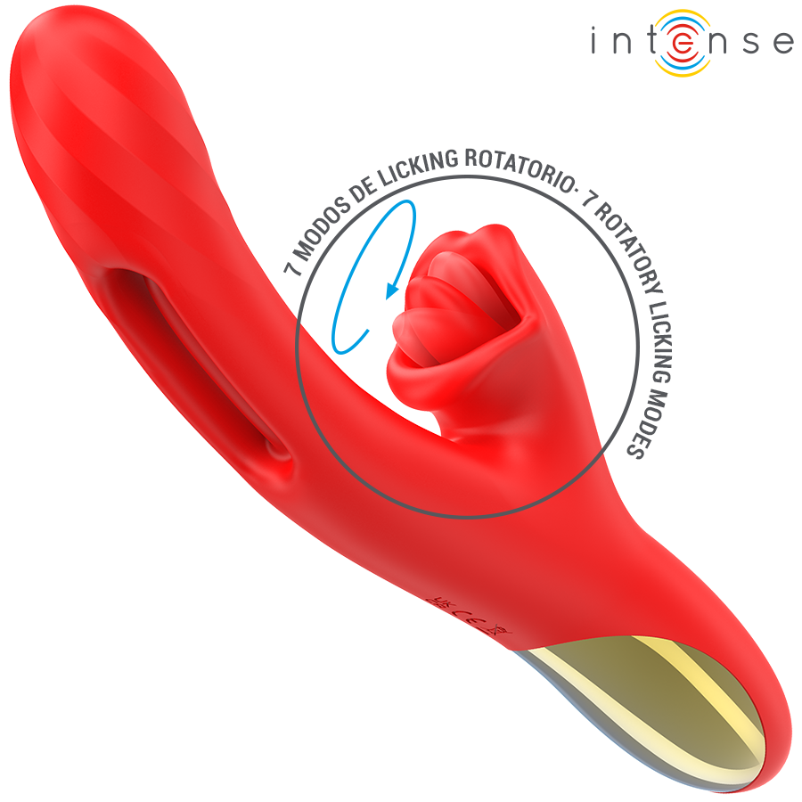 INTENSE - Jessica Multifunksjonsvibrator med klitorisstimulering 24,8 cm