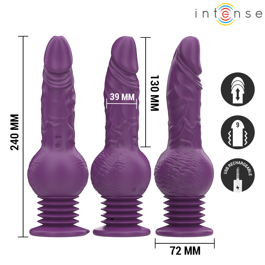 INTENSE - Tatum Rabbitvibrator med Up & Down-bevegelse 24 cm