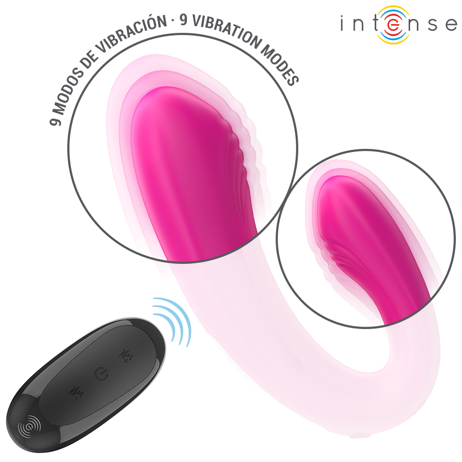 INTENSE - Janet U-formet dobbeltvibrator med fjernkontroll