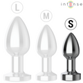 INTENSE - Metall-analplugg 10 vibrasjoner med fjernkontroll S