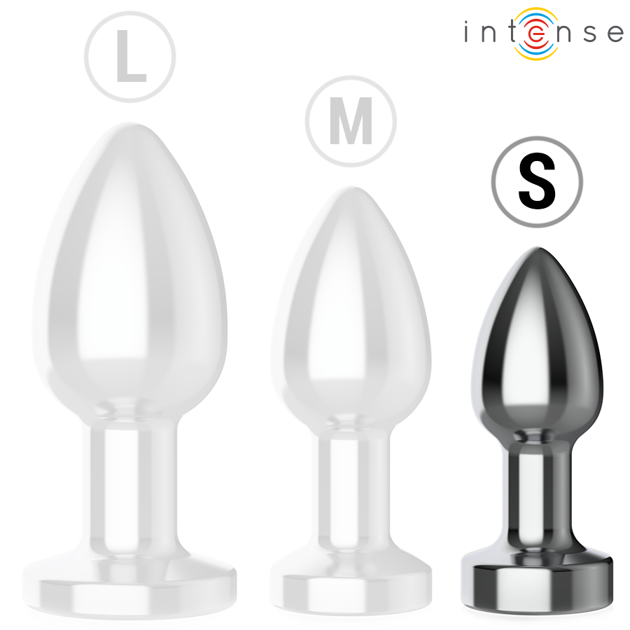 INTENSE - Metall-analplugg 10 vibrasjoner med fjernkontroll S