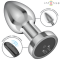 INTENSE - Vibrerende Analplugg i Metall med Fjernkontroll M