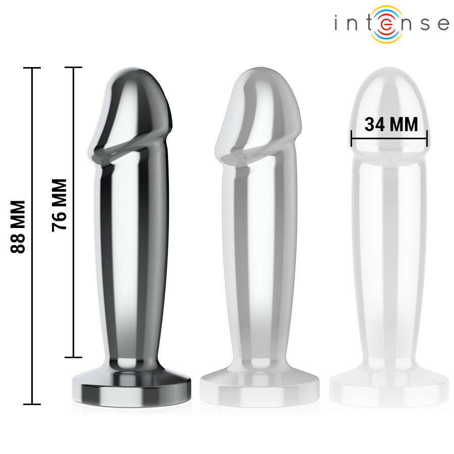 INTENSE - Vibrerende Analdildo i Metall med Fjernkontroll S