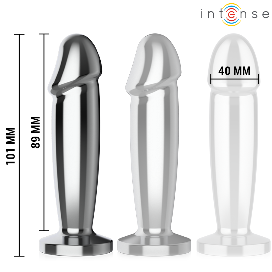 INTENSE - Vibrerende Analdildo i Metall med Fjernkontroll M