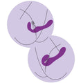 XOCOON - 2-i-1 strapless strap-on-vibrator med fjernkontroll