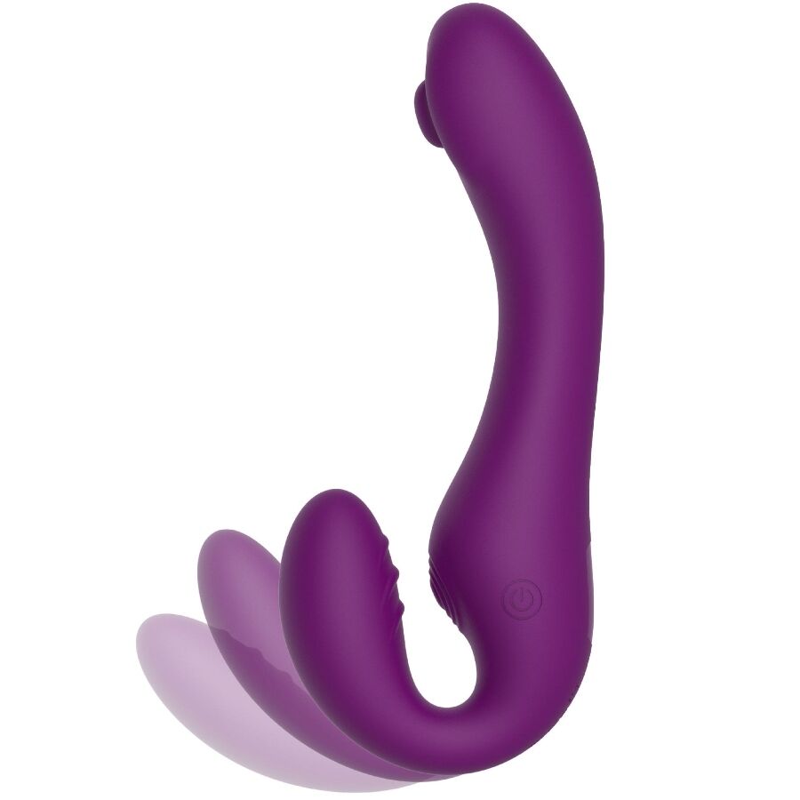 XOCOON - 2-i-1 strapless strap-on-vibrator med fjernkontroll