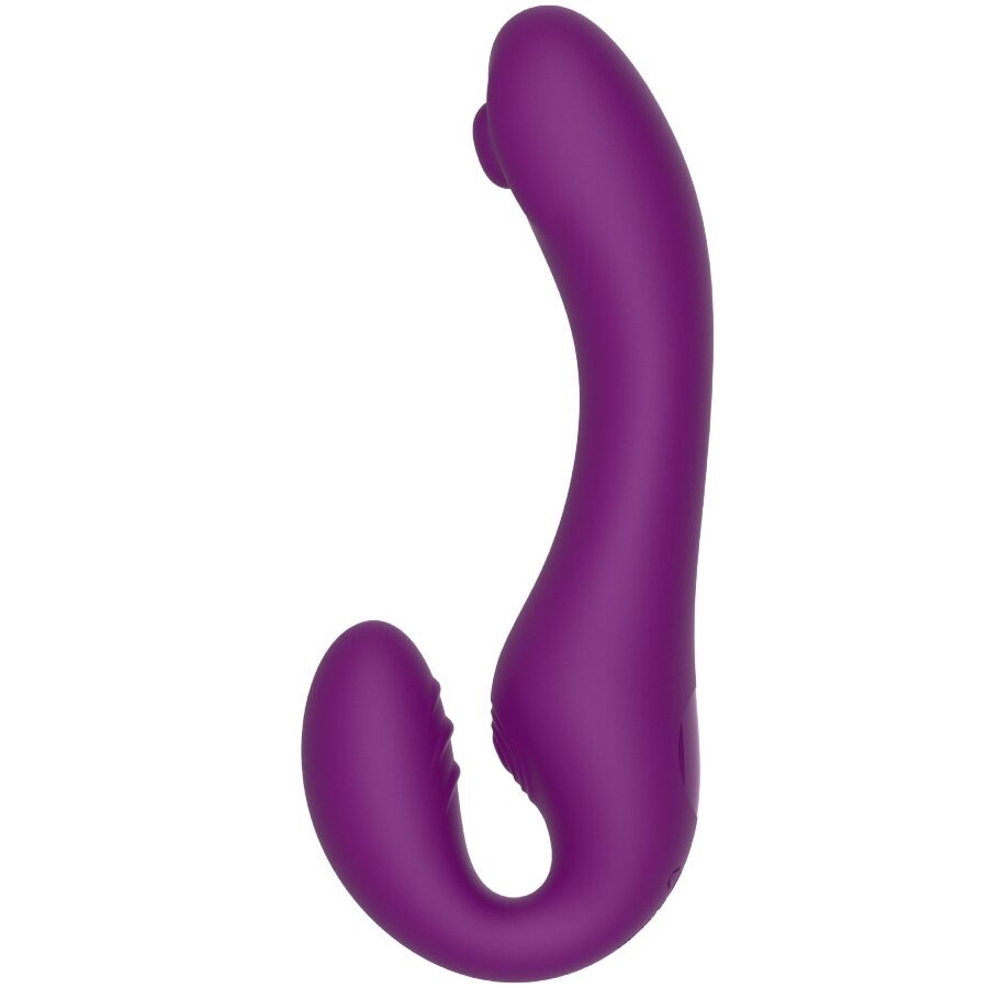 XOCOON - 2-i-1 strapless strap-on-vibrator med fjernkontroll