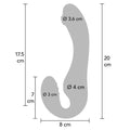 XOCOON - 2-i-1 strapless strap-on-vibrator med fjernkontroll