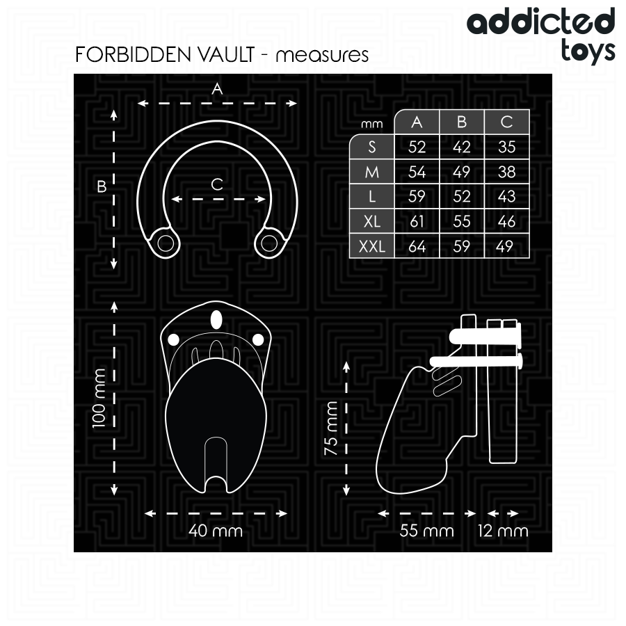 ADDICTED TOYS LOCKED - Forbidden Vault Penisbur 10 cm