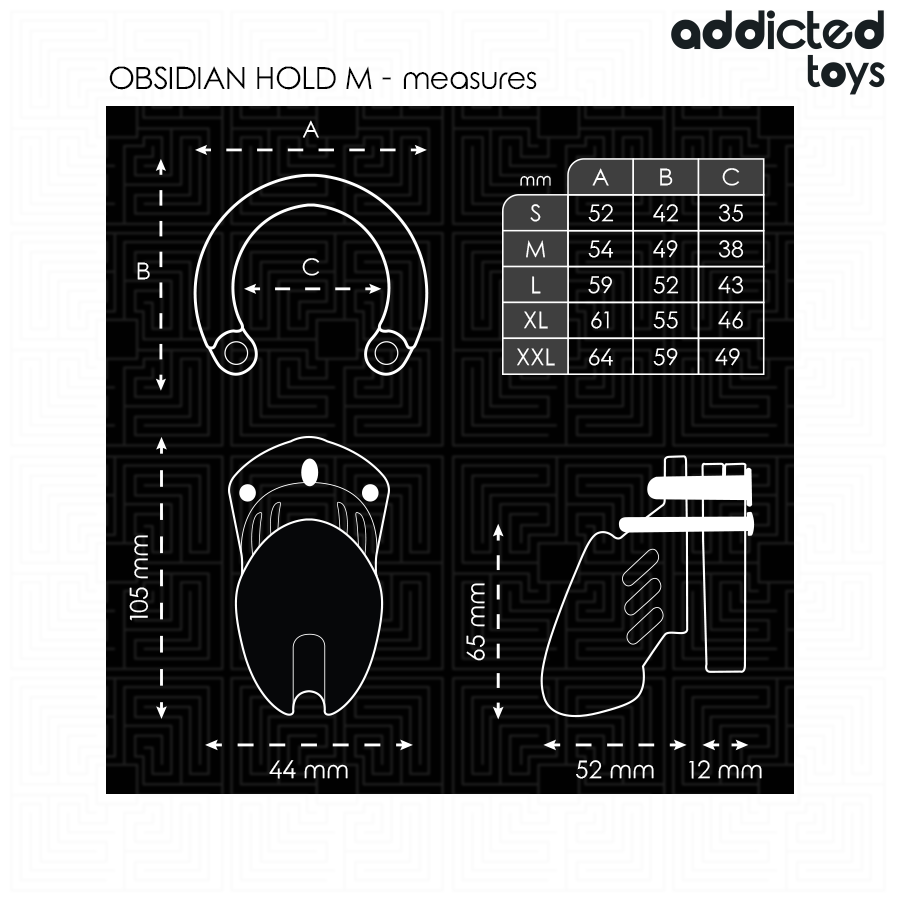 ADDICTED TOYS LOCKED - Obsidian Hold Penisbur [str. M]