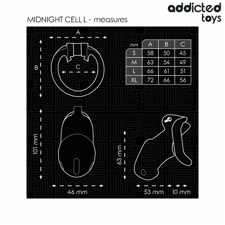 ADDICTED TOYS LOCKED - Midnight Cell Penisbur [str. L]