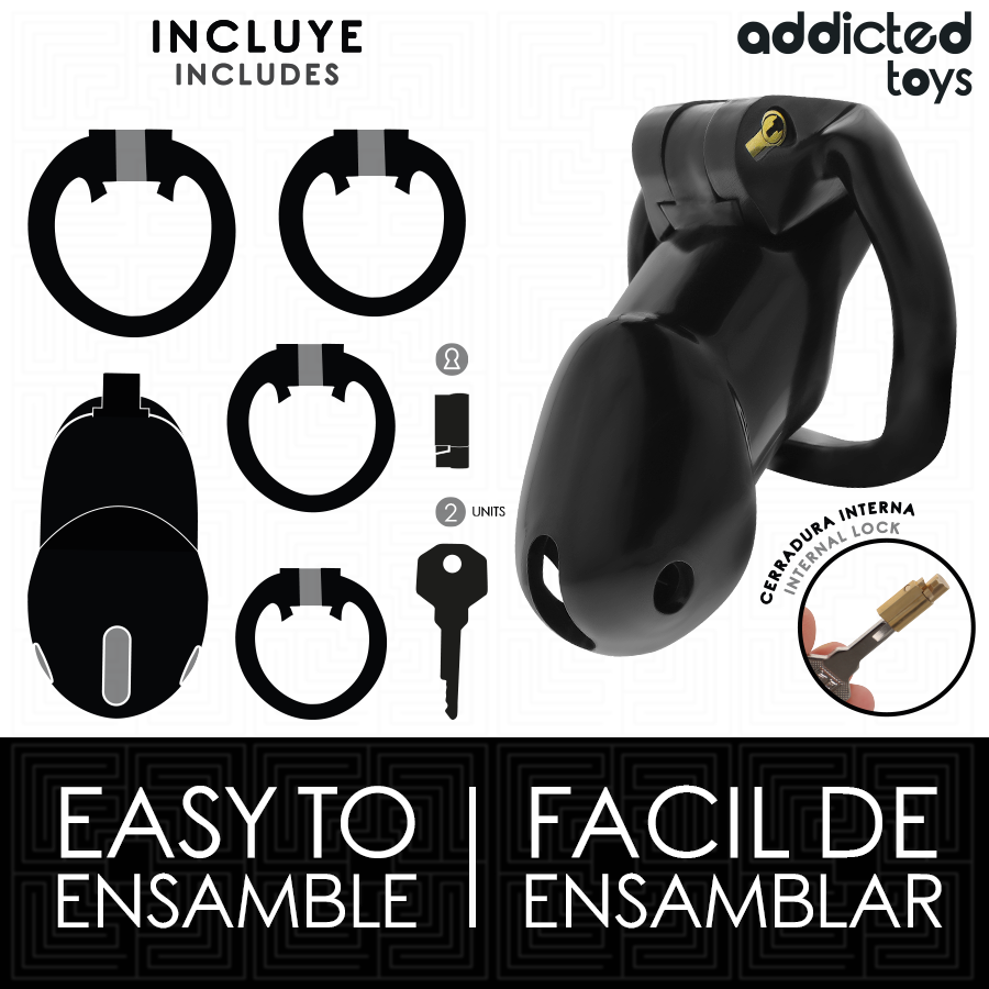 ADDICTED TOYS LOCKED - Midnight Cell Penisbur [str. L]