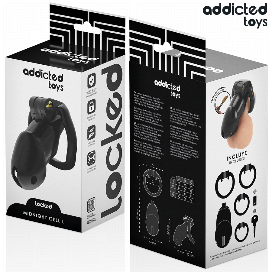 ADDICTED TOYS LOCKED - Midnight Cell Penisbur [str. L]