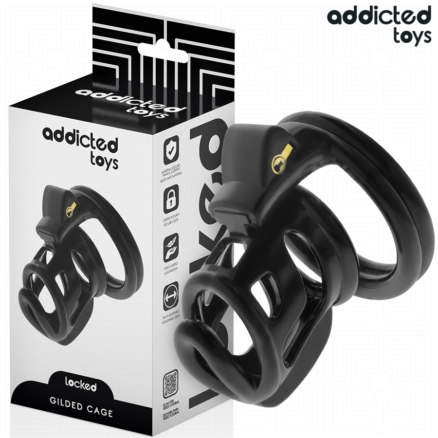 ADDICTED TOYS LOCKED - Gilden Cage Penisbur i Silikon 8,5 cm