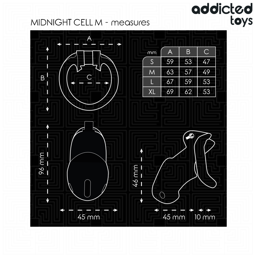 ADDICTED TOYS LOCKED - Midnight Cell Penisbur [str. M]