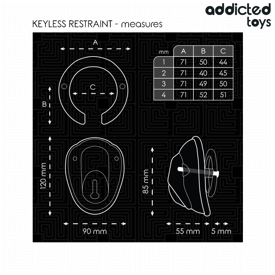 ADDICTED TOYS LOCKED - Keyless Restraint Penisbur 11,5 cm