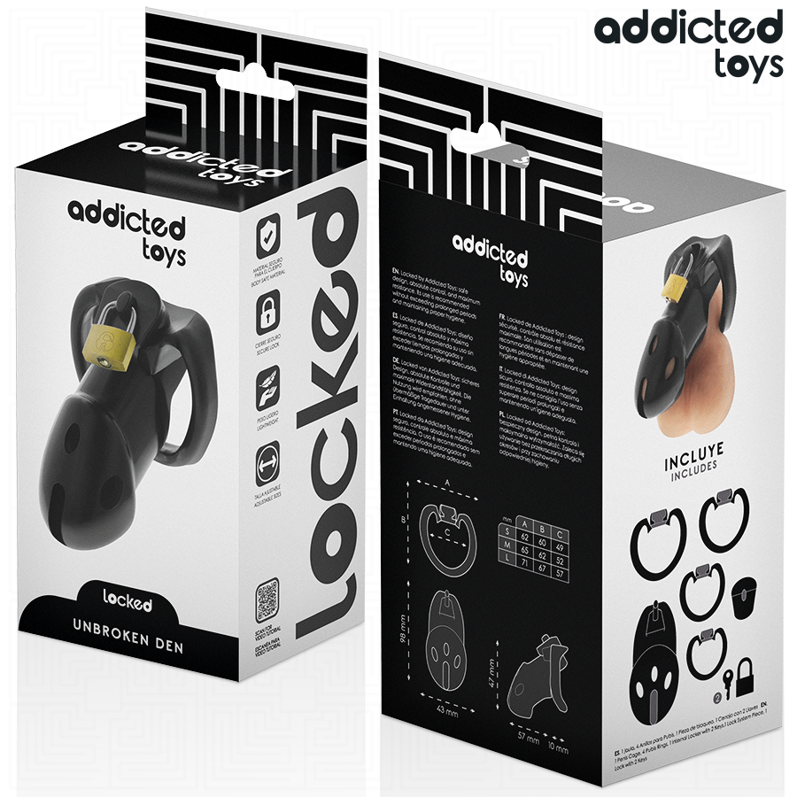 ADDICTED TOYS LOCKED - Unbroken Den Penisbur 9,8 cm