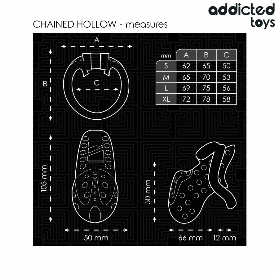 ADDICTED TOYS LOCKED - Chained Hollow Penisbur 10,5 cm