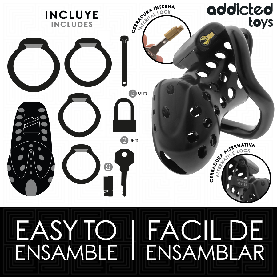 ADDICTED TOYS LOCKED - Chained Hollow Penisbur 10,5 cm