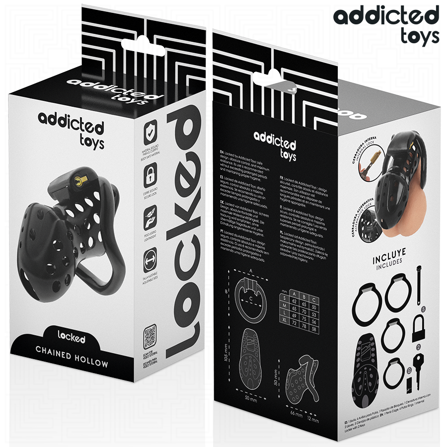 ADDICTED TOYS LOCKED - Chained Hollow Penisbur 10,5 cm