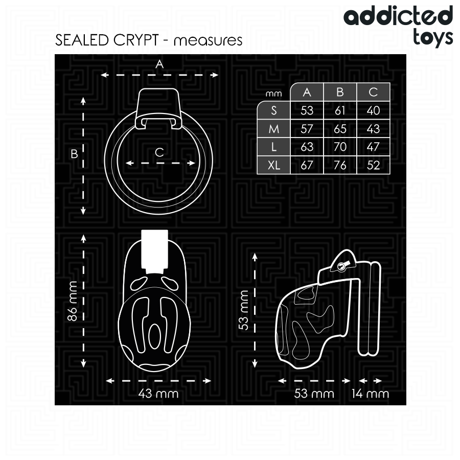 ADDICTED TOYS LOCKED - Sealed Crypt Penisbur 8 cm