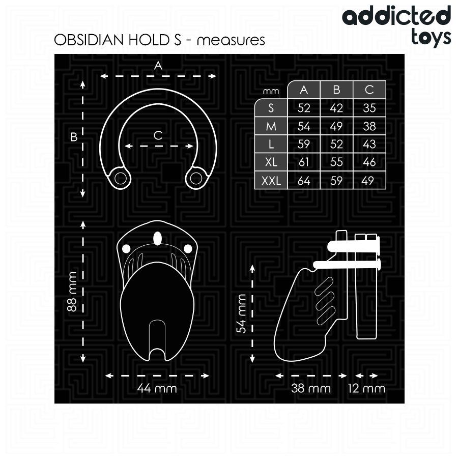 ADDICTED TOYS LOCKED - Obsidian Hold Penisbur [str. S]