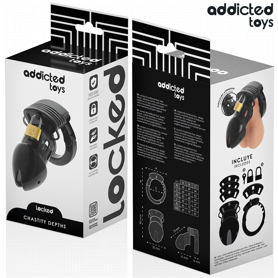 ADDICTED TOYS LOCKED - Chastity Depths Penisbur 7,5 cm