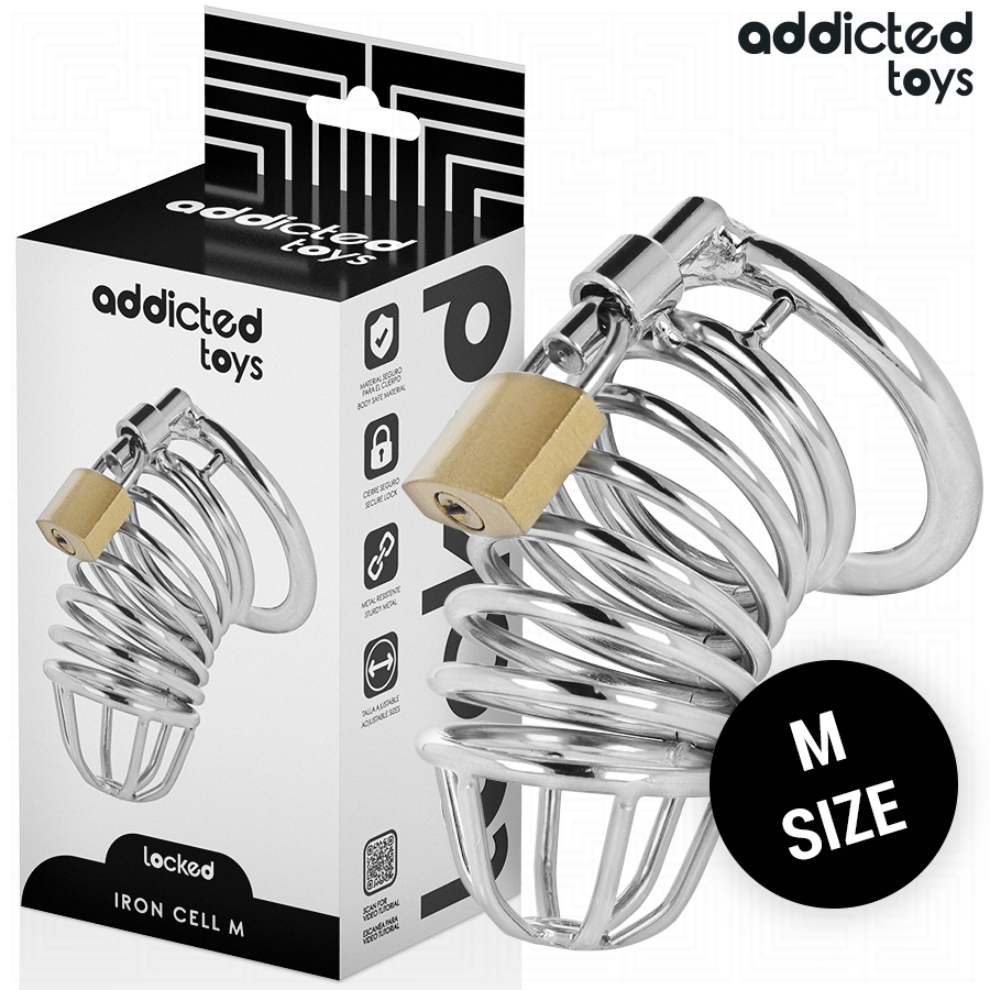 ADDICTED TOYS LOCKED - Iron Cell Penisbur i Metall [str. M]