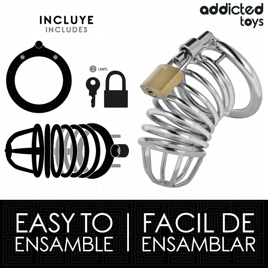 ADDICTED TOYS LOCKED - Iron Cell Penisbur i Metall 4 cm [str. S]