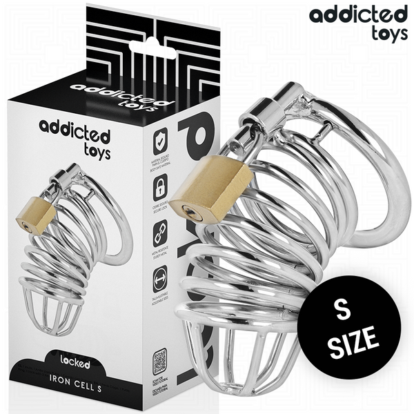 ADDICTED TOYS LOCKED - Iron Cell Penisbur i Metall 4 cm [str. S]