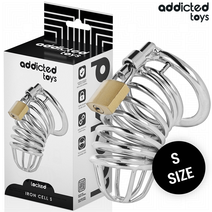 ADDICTED TOYS LOCKED - Iron Cell Penisbur i Metall 4 cm [str. S]